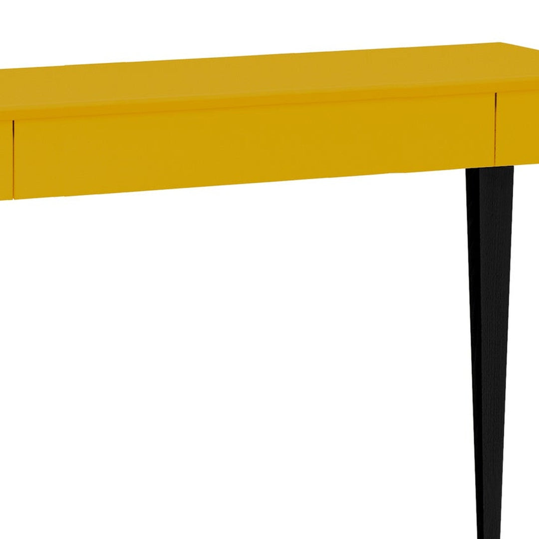 Detalje af MIMO Skrivebord 105x40cm Sort Ben Gul