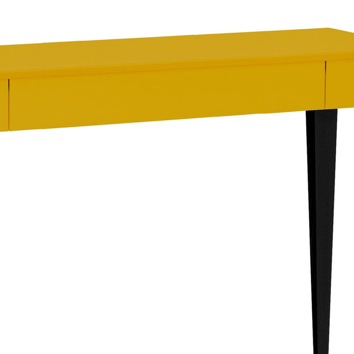 Detalje af MIMO Skrivebord 105x40cm Sort Ben Gul