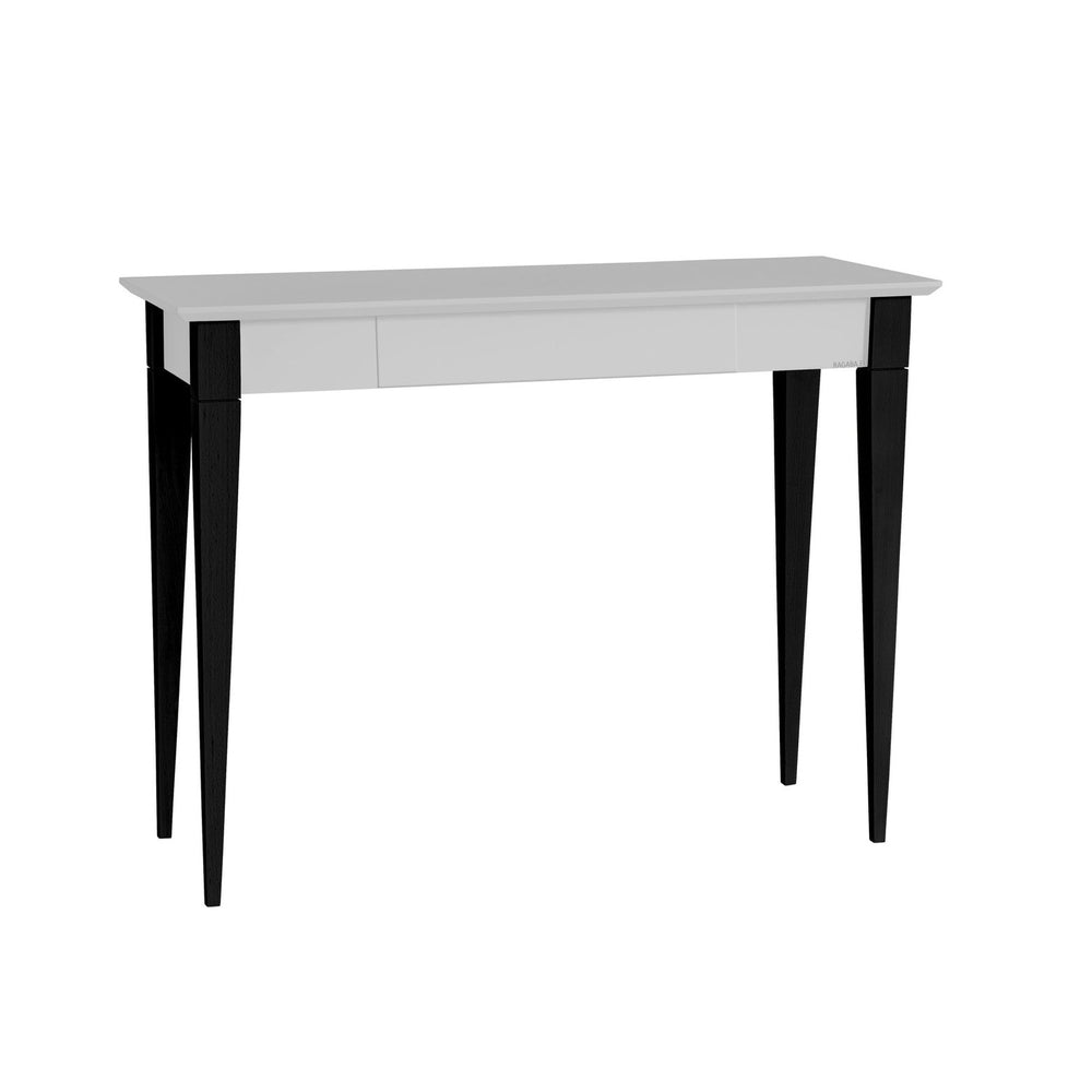 MIMO Skrivebord 105x40cm Sorte Ben / Lysegrå på hvid baggrund