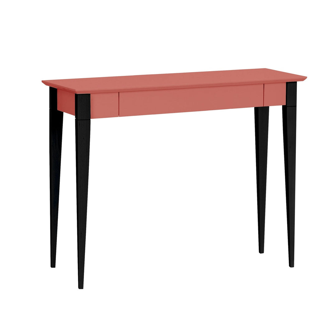 MIMO Skrivebord 105x40cm Sorte Ben Antik pink på hvid baggrund