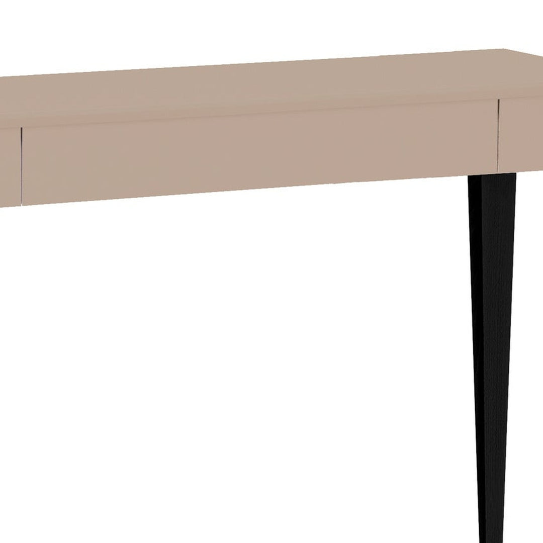 Detalje af MIMO Skrivebord 105x40cm Sorte Ben Brun Beige