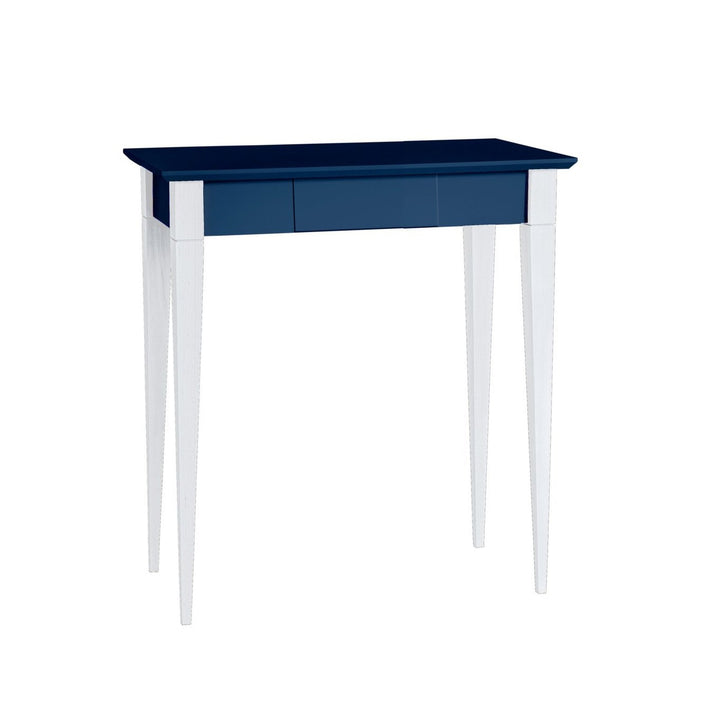 MIMO Skrivebord 65x40cm Hvide Ben / Marineblå på hvid baggrund