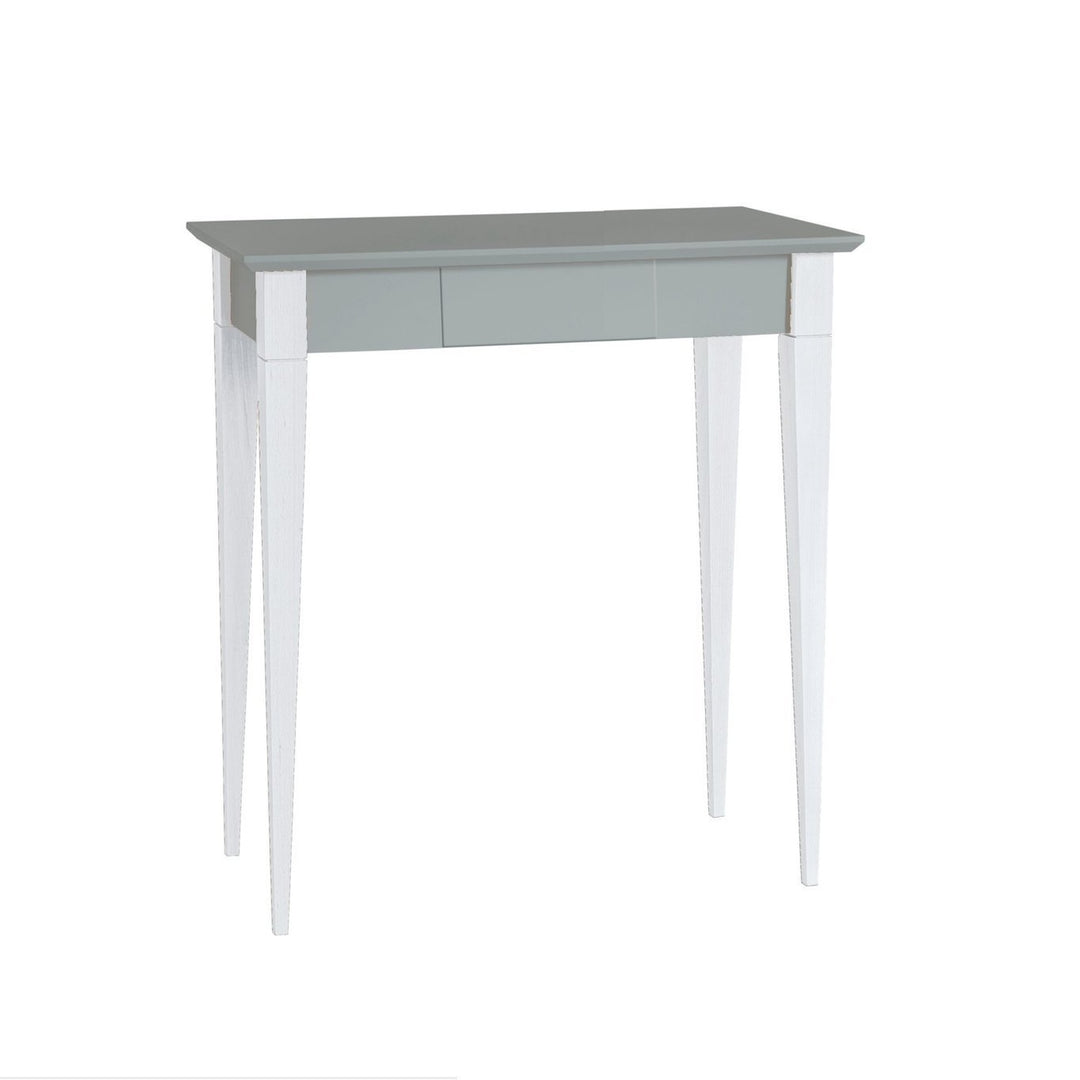 MIMO Skrivebord 65x40cm Hvide Ben / Mørkegrå på hvid baggrund