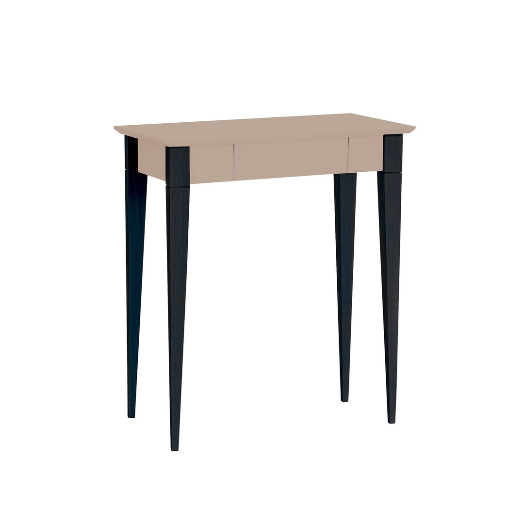 MIMO Skrivebord 65x40cm Sorte Ben Brun Beige på hvid baggrund