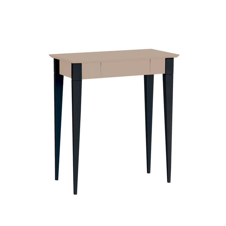 MIMO Skrivebord 65x40cm Sorte Ben Brun Beige på hvid baggrund