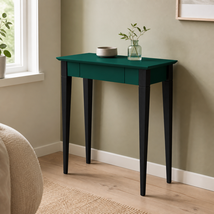 MIMO Skrivebord 65x40cm Sorte Ben Havgrøn – ren lys hjemscene