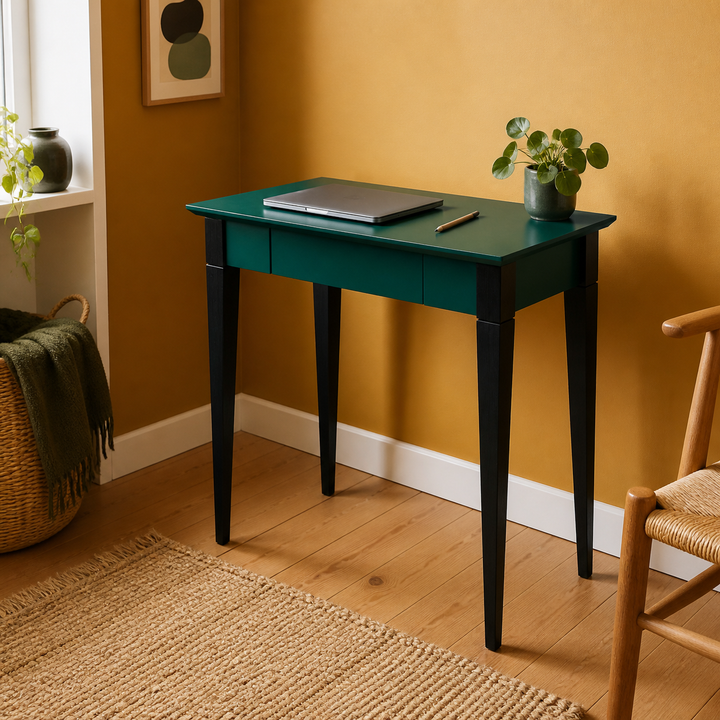 MIMO Skrivebord 65x40cm Sorte Ben Havgrøn – anden livsstilsscene