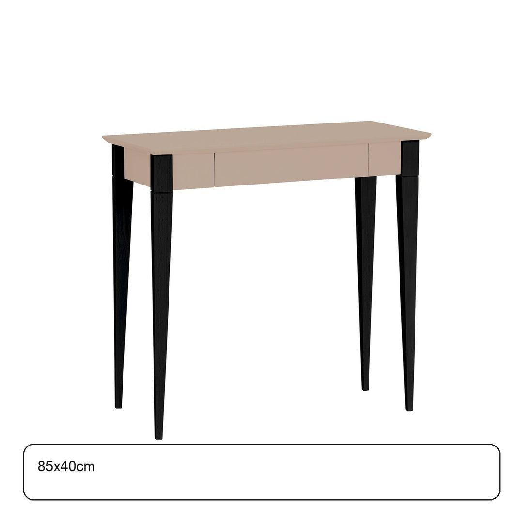 MIMO Skrivebord 85x40cm Sorte Ben Brun Beige – maaldigram