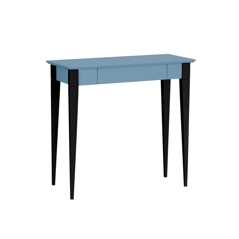 MIMO Skrivebord 85x40cm Sorte Ben Gentle Blue – eksakt packshot paa hvid baggrund