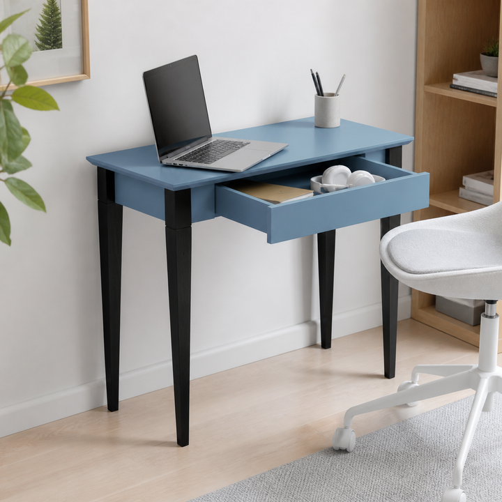 MIMO Skrivebord 85x40cm Sorte Ben Gentle Blue – vigtigste funktion