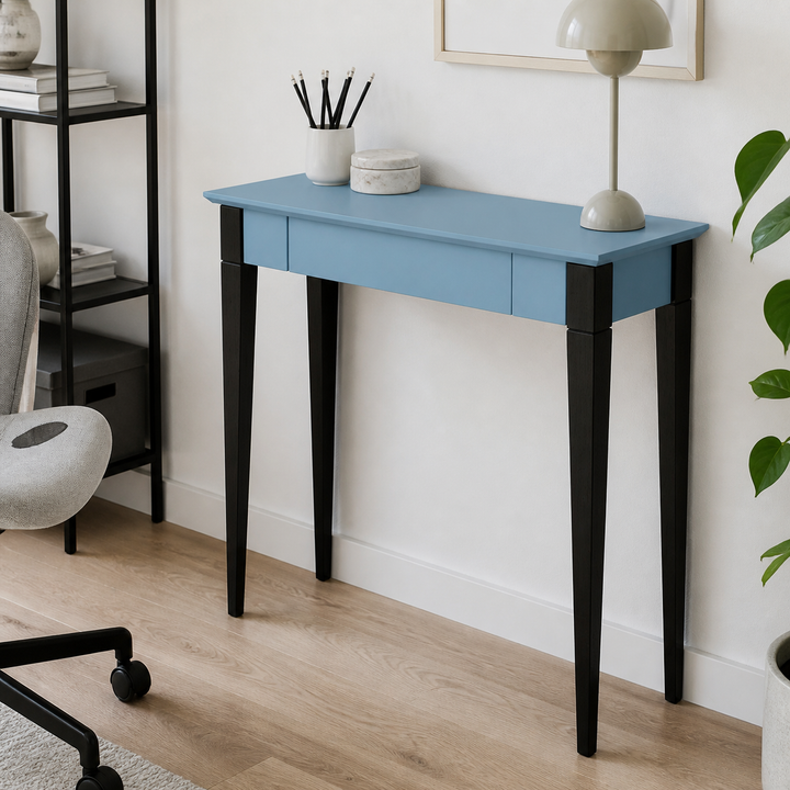 MIMO Skrivebord 85x40cm Sorte Ben Gentle Blue – materiale- eller konstruktionsdetalje