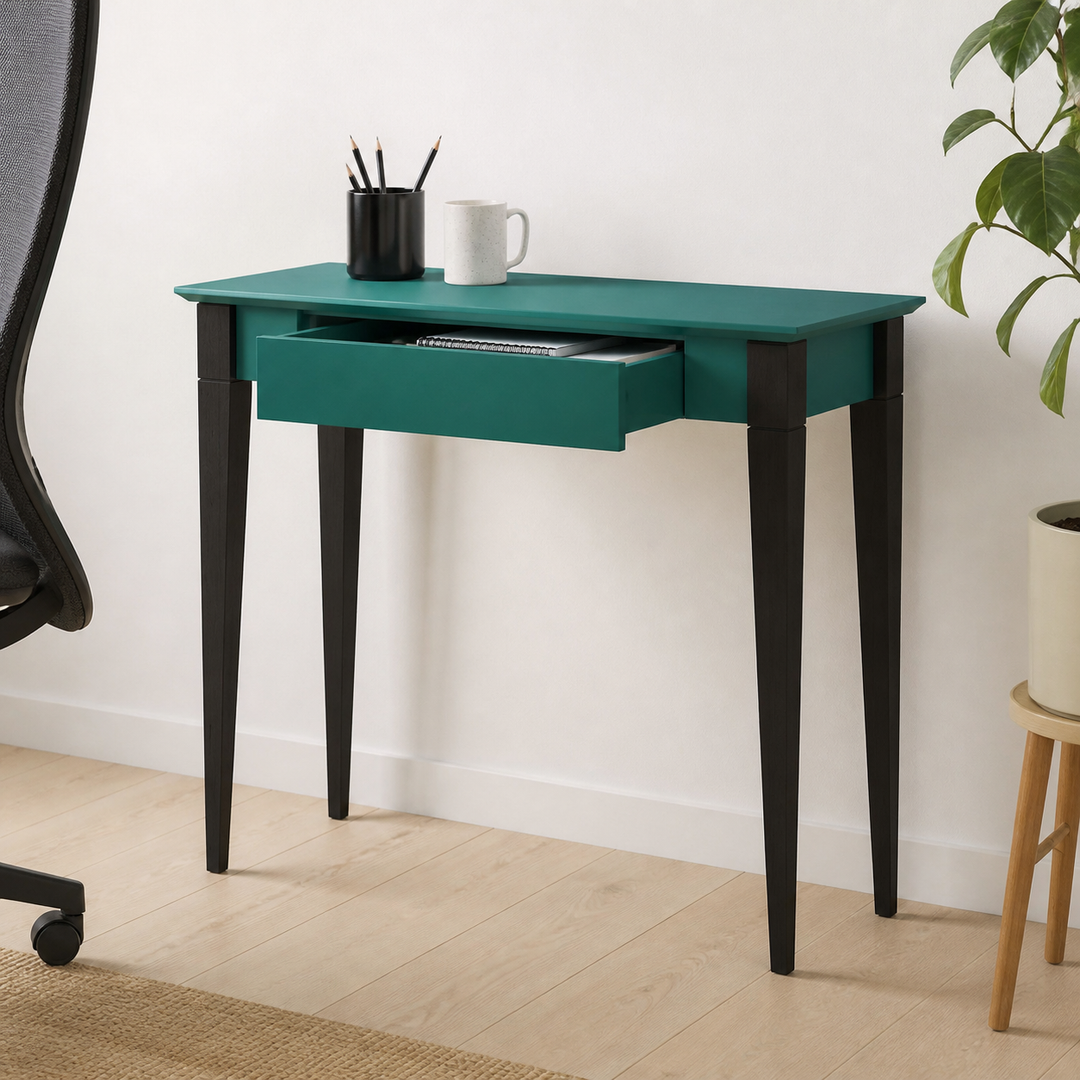 MIMO Skrivebord 85x40cm Sorte Ben Havgrøn – vigtigste funktion