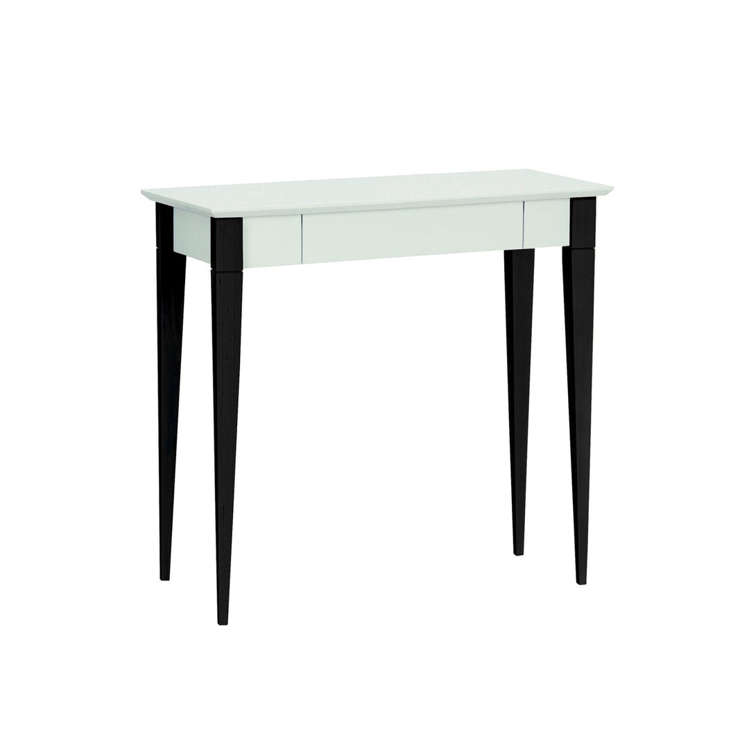 MIMO Skrivebord 85x40cm Sorte Ben Myntefarvet – eksakt packshot paa hvid baggrund