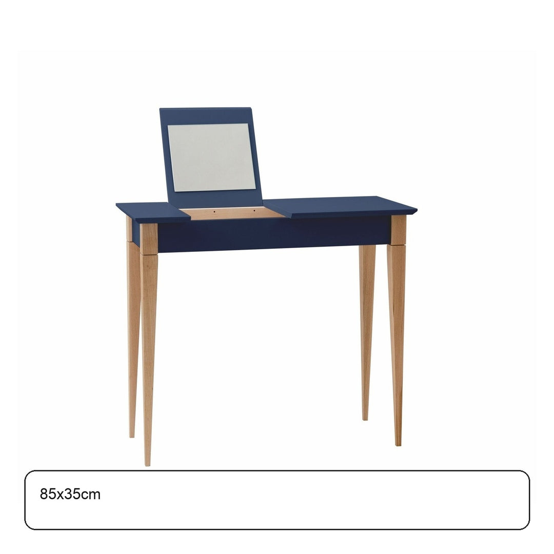 MIMO Sminkebord med spejl - 85x35cm Marineblå – maaldigram