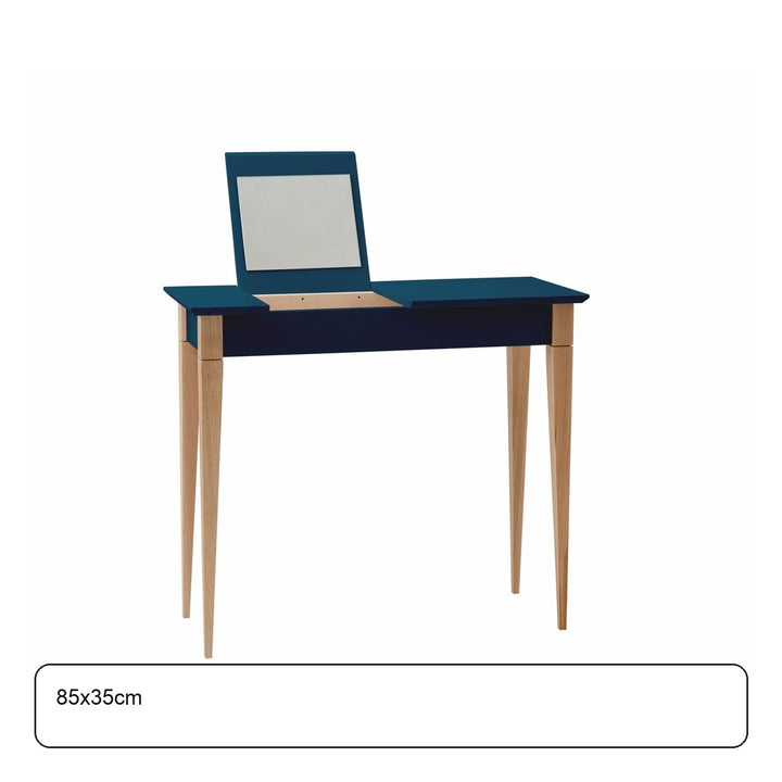 MIMO Sminkebord med spejl - 85x35cm Petrolblå – maaldigram
