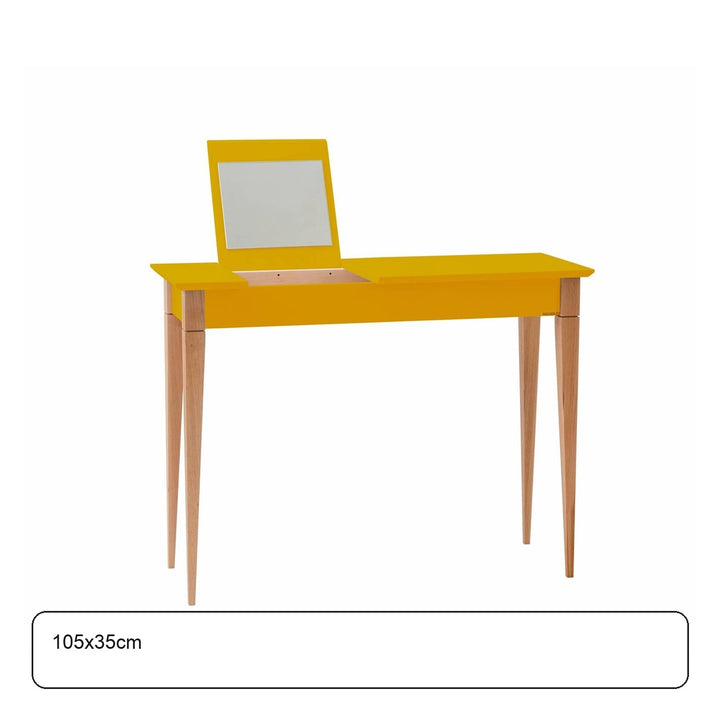 MIMO Sminkebord med spejl 105x35cm Gul – maaldigram