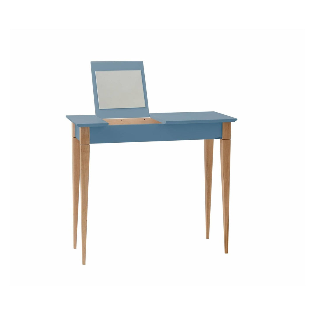 MIMO Sminkebord med spejl 85x35cm Gentle Blue – eksakt packshot paa hvid baggrund