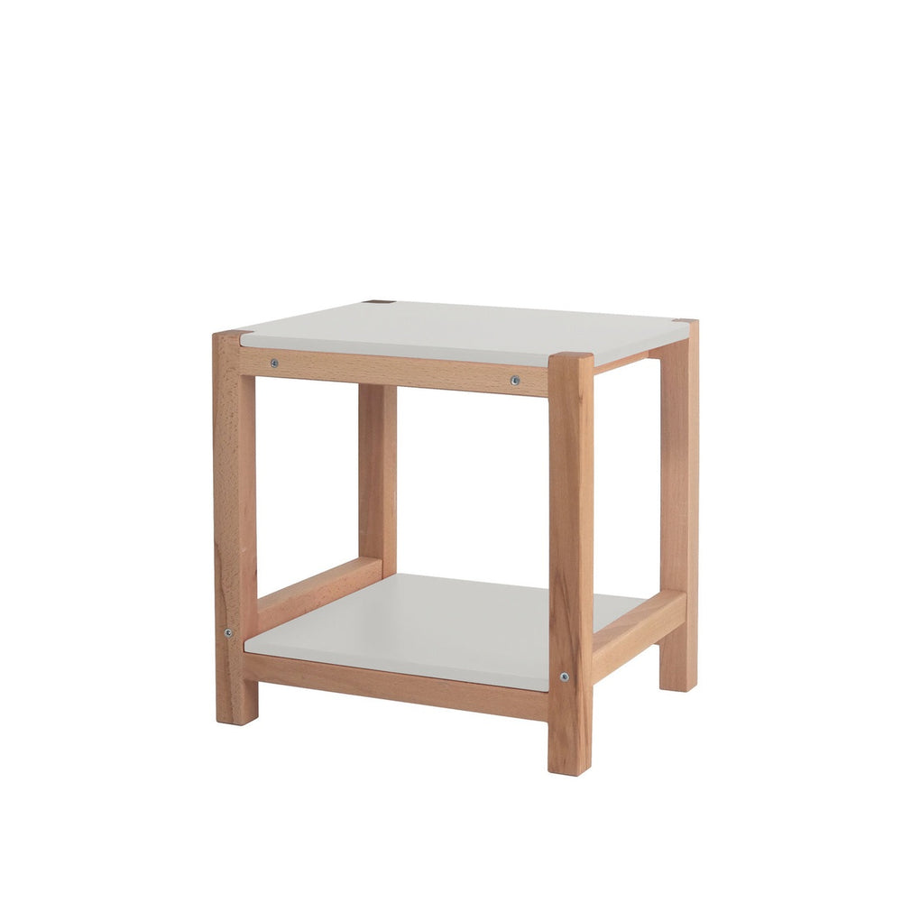 TRIVENTI Sidebord 40x35cm Perlegrå – eksakt packshot paa hvid baggrund