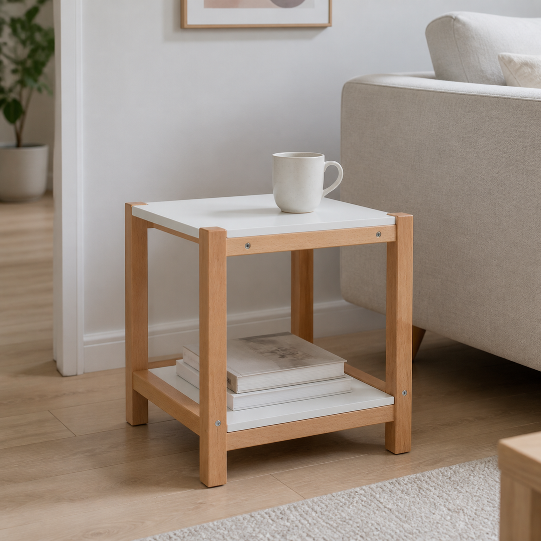 TRIVENTI Sidebord 40x35cm Perlegrå – materiale- eller konstruktionsdetalje