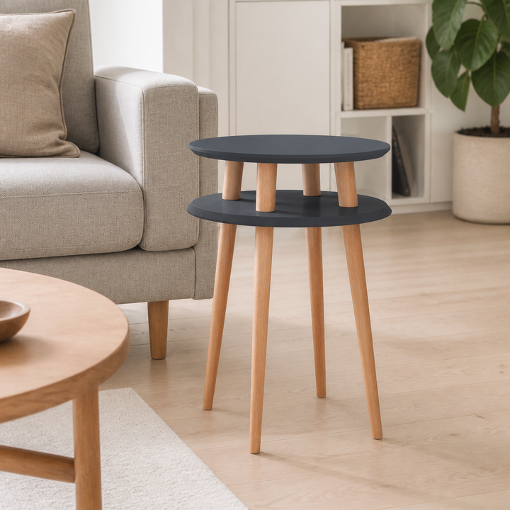UFO Sidebord diameter 45cm x H 61cm - Grafit – anden naturlig anvendelse eller vinkel