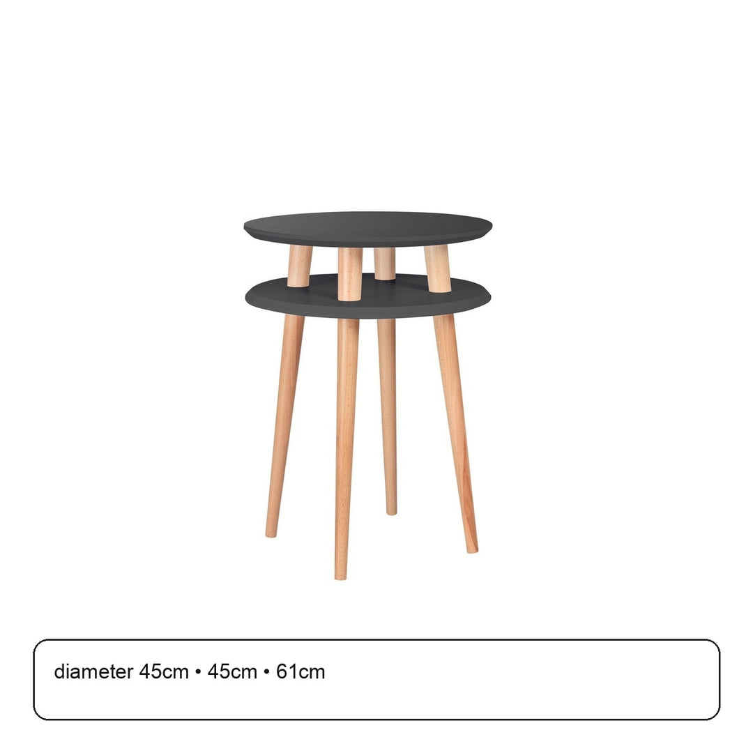 UFO Sidebord diameter 45cm x H 61cm - Grafit – maaldigram