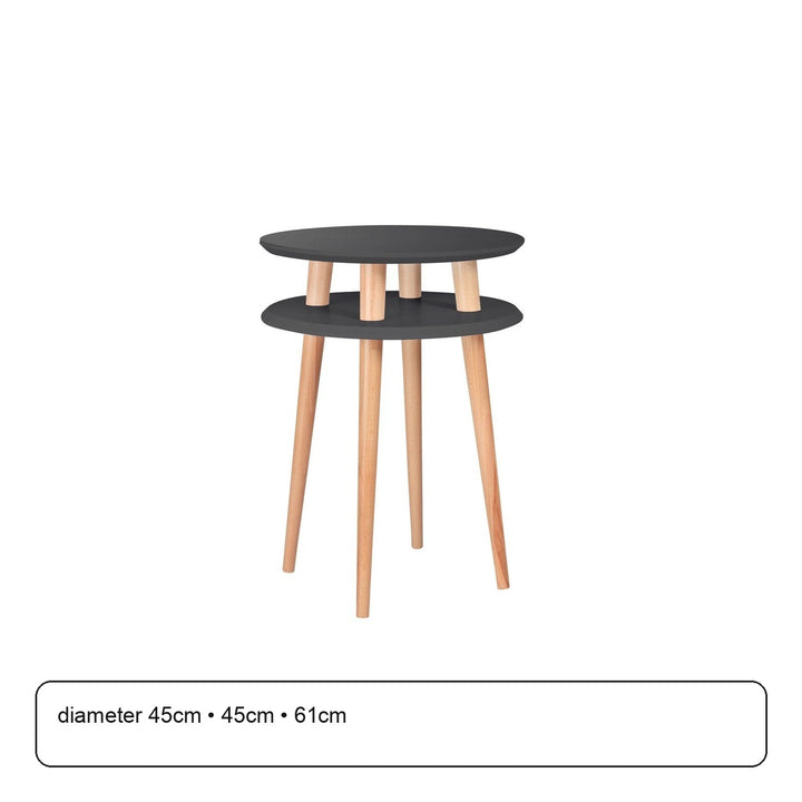 UFO Sidebord diameter 45cm x H 61cm - Grafit – maaldigram