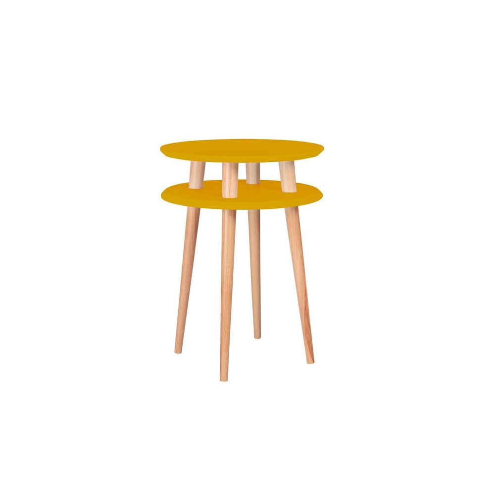 UFO Sidebord diameter 45cm x H 61cm - Gul – eksakt packshot paa hvid baggrund