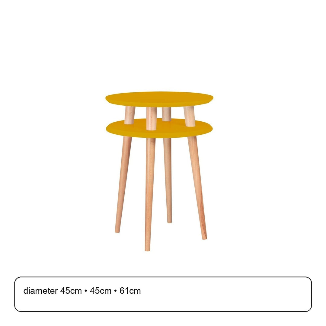 UFO Sidebord diameter 45cm x H 61cm - Gul – maaldigram