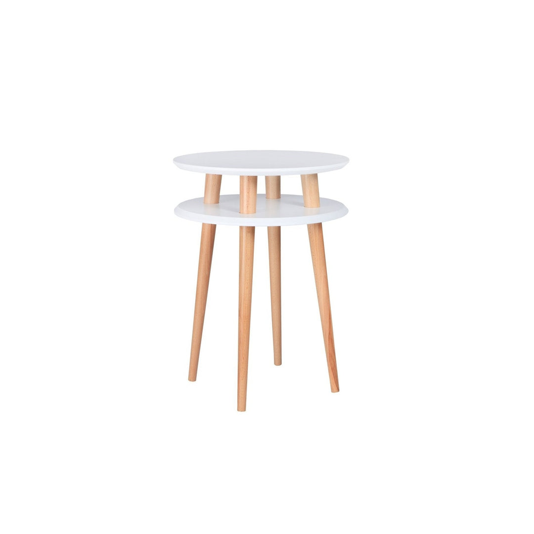 UFO Sidebord diameter 45cm x H 61cm - Hvid – eksakt packshot paa hvid baggrund
