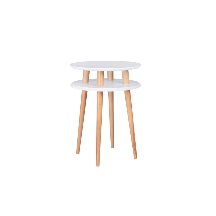 UFO Sidebord diameter 45cm x H 61cm - Hvid – eksakt packshot paa hvid baggrund