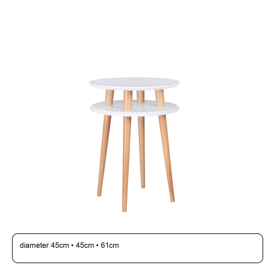 UFO Sidebord diameter 45cm x H 61cm - Hvid – maaldigram