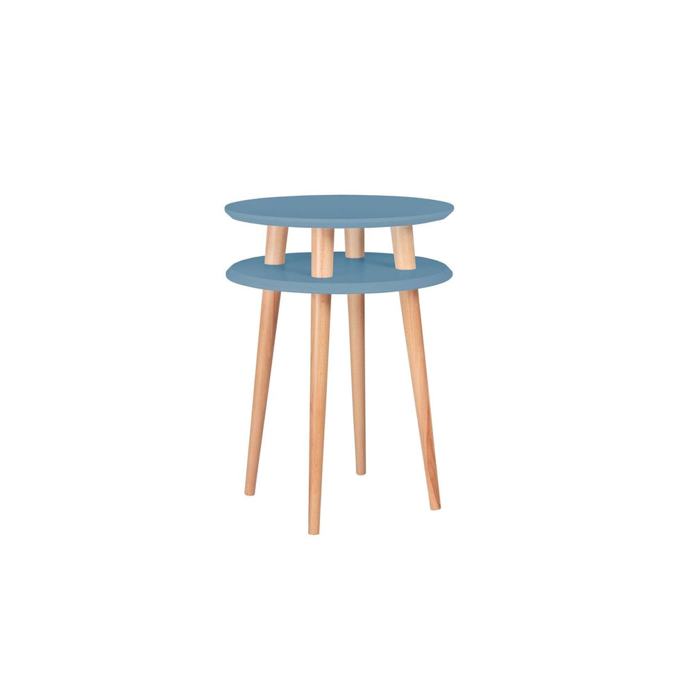 UFO Sidebord diameter 45cm x H 61cm Blå – eksakt packshot paa hvid baggrund