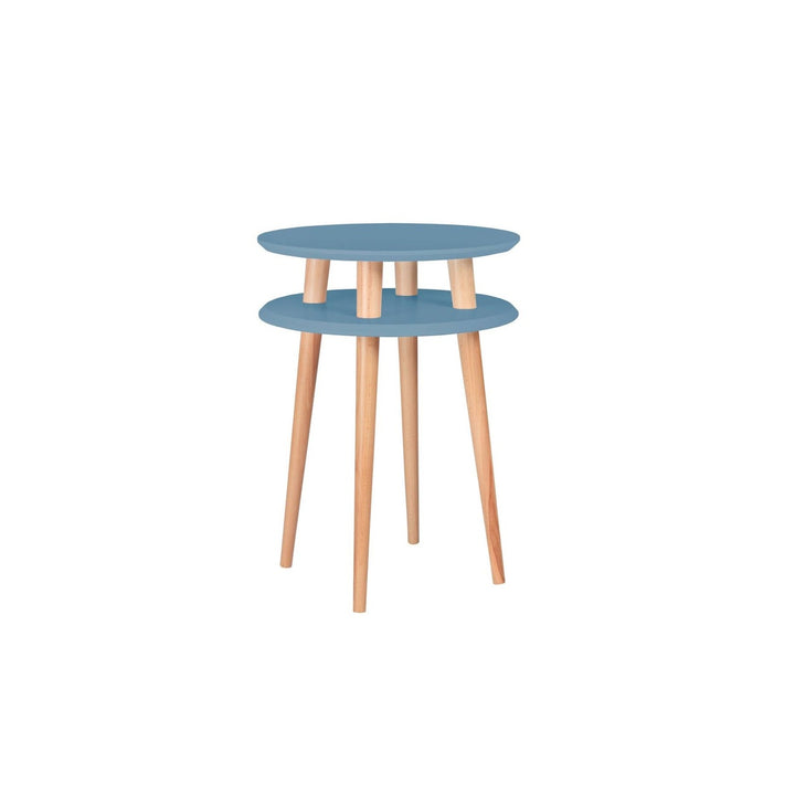 UFO Sidebord diameter 45cm x H 61cm Blå – eksakt packshot paa hvid baggrund