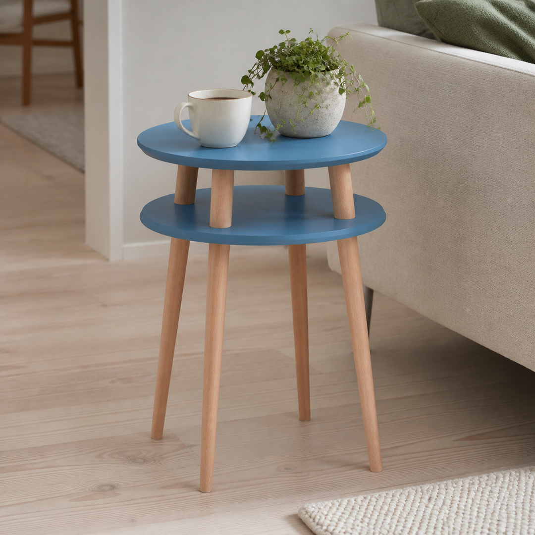UFO Sidebord diameter 45cm x H 61cm Blå – materiale- eller konstruktionsdetalje