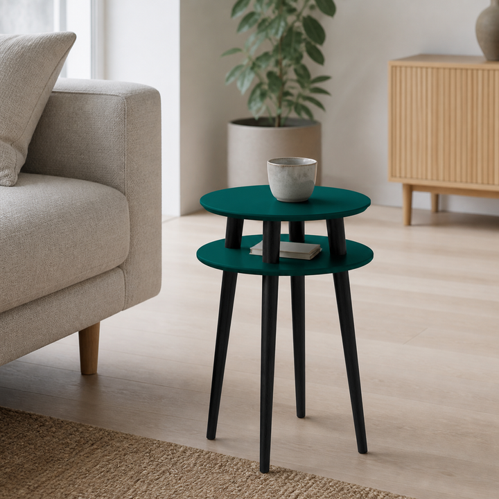 UFO Sidebord diameter 45cm x H 61cm Grønne / Sorte Ben – vigtigste funktion
