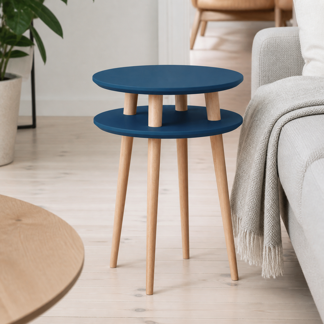 UFO Sidebord diameter 45cm x højde 61cm - Benzinblå – materiale- eller konstruktionsdetalje