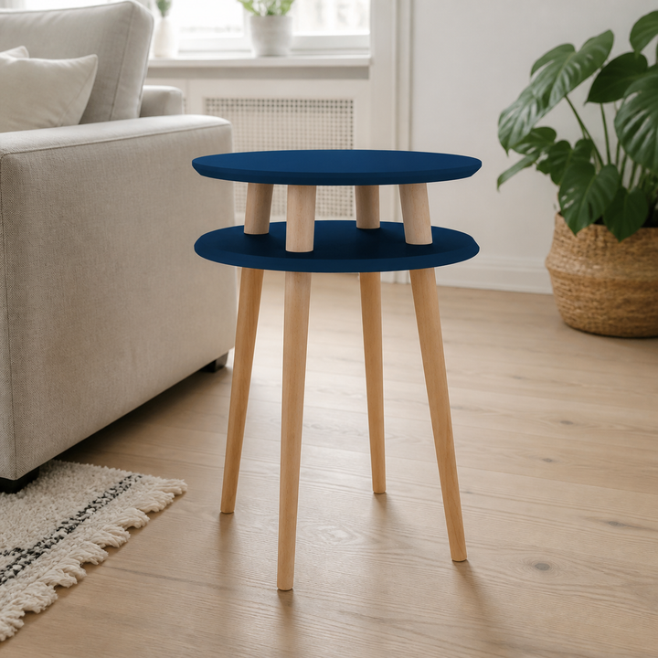 UFO Sidebord diameter 45cm x højde 61cm - Benzinblå – anden naturlig anvendelse eller vinkel