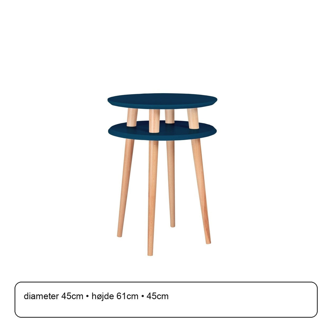 UFO Sidebord diameter 45cm x højde 61cm - Benzinblå – maaldigram