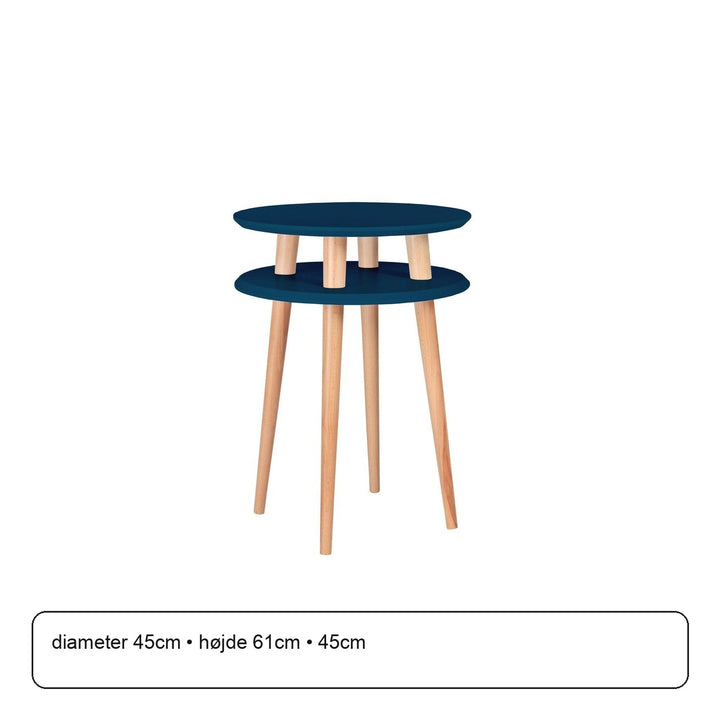 UFO Sidebord diameter 45cm x højde 61cm - Benzinblå – maaldigram