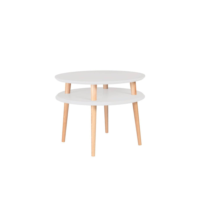 UFO Sidebord diameter 57cm x H 45cm - Lysegrå – eksakt packshot paa hvid baggrund