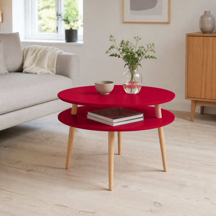 UFO Sidebord diameter 70cm x H 45cm - Rød – vigtigste funktion