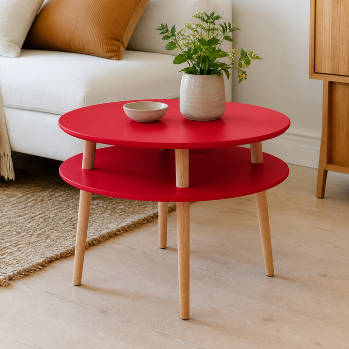 UFO Sidebord diameter 70cm x H 45cm - Rød – materiale- eller konstruktionsdetalje
