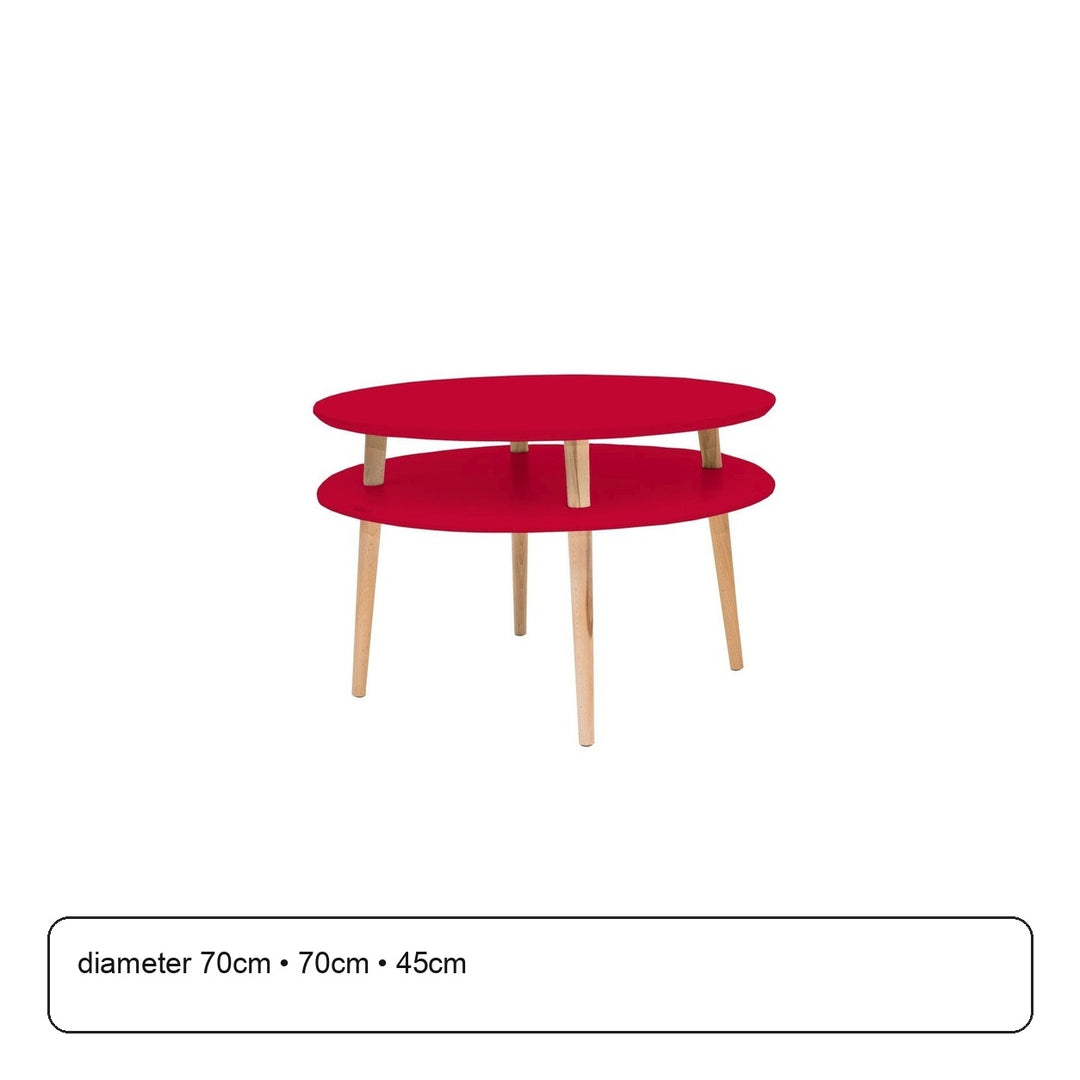 UFO Sidebord diameter 70cm x H 45cm - Rød – maaldigram