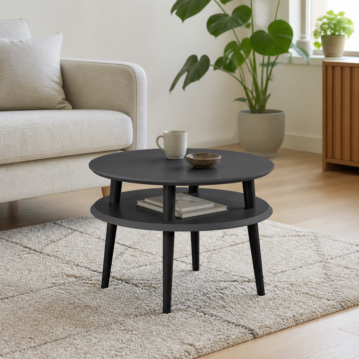 UFO Sofabord diameter 57cm x H 45cm - Grafit/Sorte Ben – hero i naturlig brug
