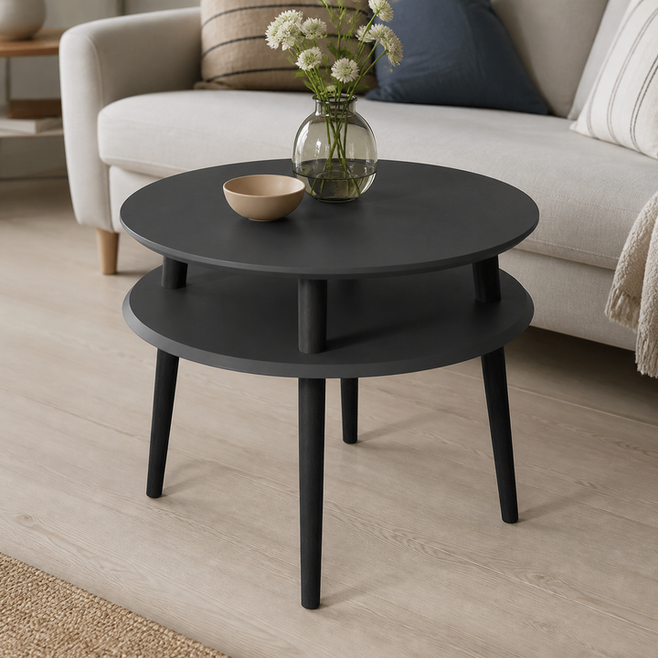 UFO Sofabord diameter 57cm x H 45cm - Grafit/Sorte Ben – materiale- eller konstruktionsdetalje