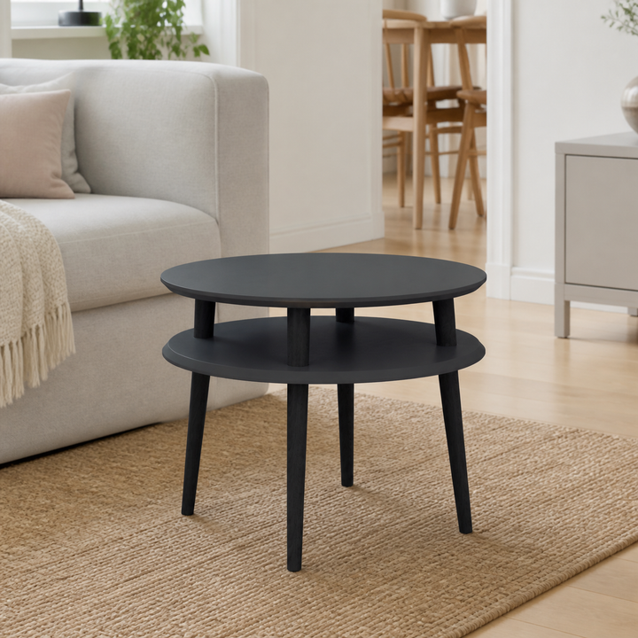 UFO Sofabord diameter 57cm x H 45cm - Grafit/Sorte Ben – anden naturlig anvendelse eller vinkel