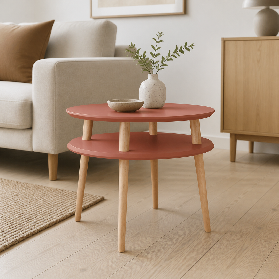 UFO Sofabord diameter 57cm x H 45cm Antik pink – hero i naturlig brug