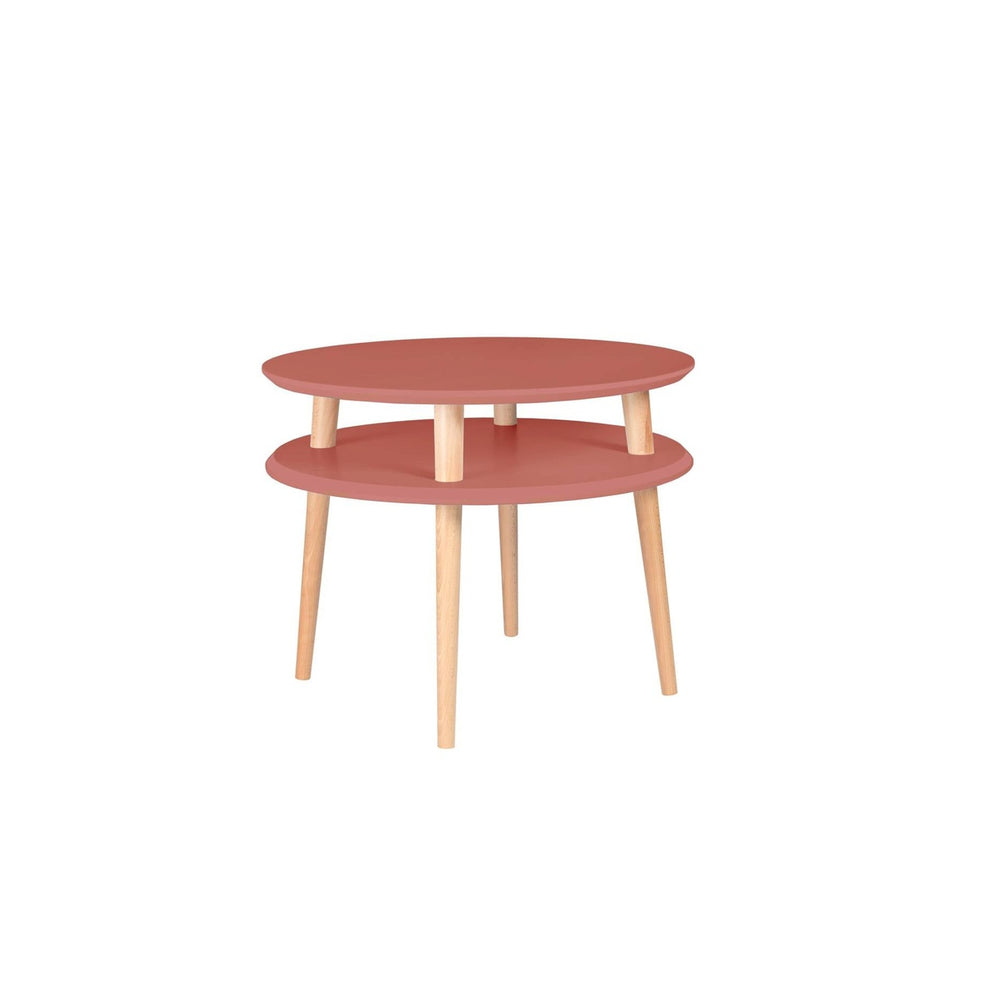 UFO Sofabord diameter 57cm x H 45cm Antik pink – eksakt packshot paa hvid baggrund