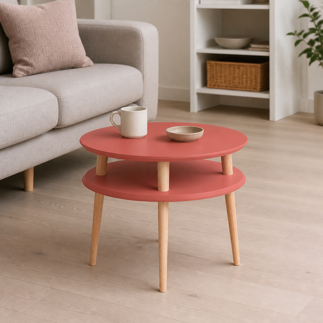 UFO Sofabord diameter 57cm x H 45cm Antik pink – hele produktet lukket i hjemmet