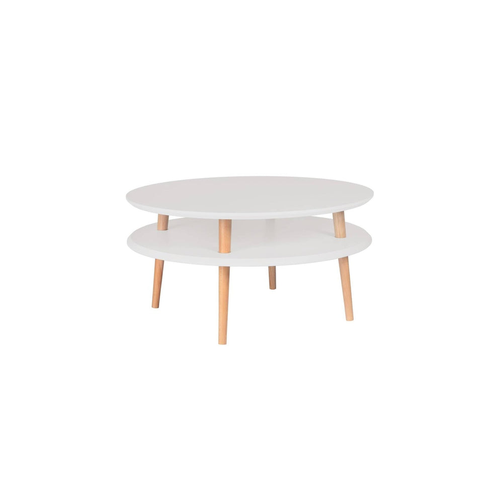 UFO Sofabord diameter 70cm x højde 35cm - Lysegrå – eksakt packshot paa hvid baggrund